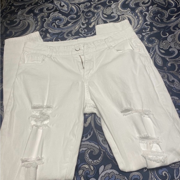 White Ripped Jeans - Picture 3 of 9